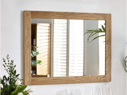 Julian Bowen Mallory Oak Wooden Wall Mirror Julian Bowen Mallory Oak Wooden Wall Mirror