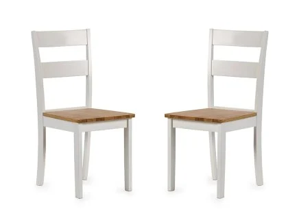 Julian Bowen Linwood White and Oak Dining Chair