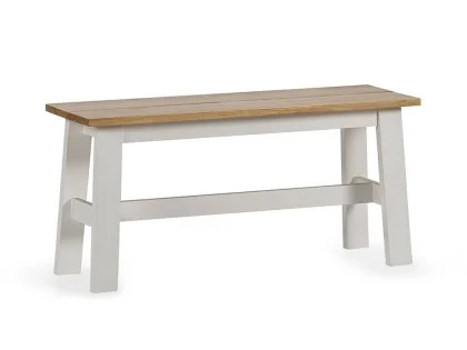 Julian Bowen Linwood 95cm White and Oak Dining Bench