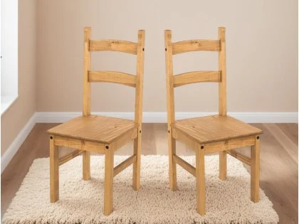 Core Corona Pine Set of 2 Solid Pine Chairs Core Corona Pine Set of 2 Solid Pine Chairs