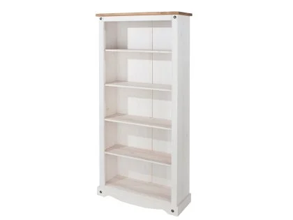 Core Corona White and Pine Tall Bookcase