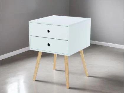 Core Options Scandia White 2 Drawer Bedside Table Core Options Scandia White 2 Drawer Bedside Table