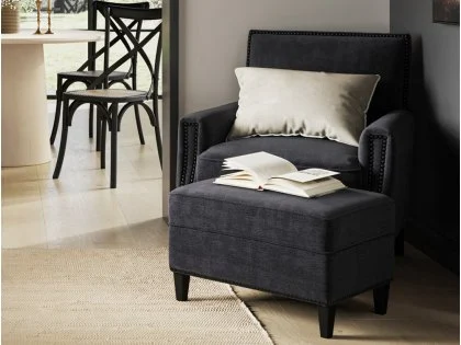 LPD Atticus Grey Linen Armchair