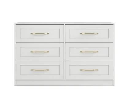 LPD Austen White 3+3 Drawer Chest of Drawers