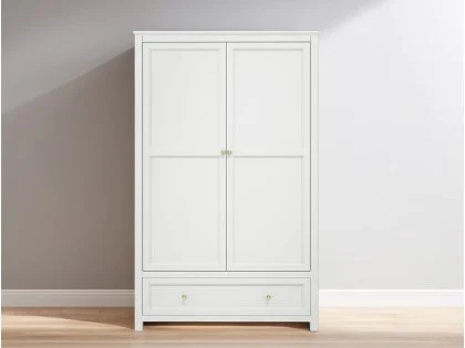 LPD Ives White 2 Door 1 Drawer Wardrobe LPD Ives White 2 Door 1 Drawer Wardrobe