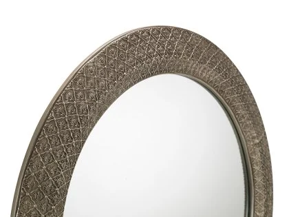 Julian Bowen Cadence Pewter Effect Round Wall Mirror