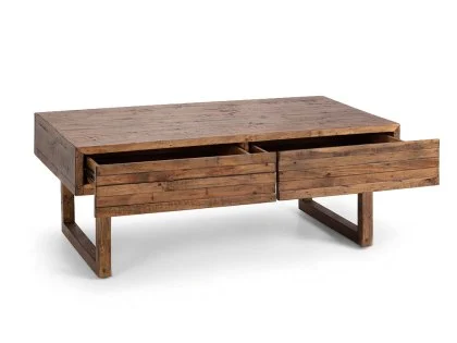 Julian Bowen Woburn Reclaimed Pine 2 Drawer Coffee Table