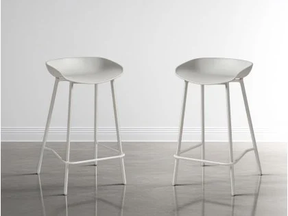 Julian Bowen Renzo Set of 2 Grey Bar Stools Julian Bowen Renzo Set of 2 Grey Bar Stools