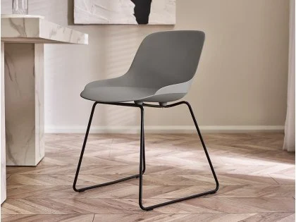 Julian Bowen Rocco Light Grey Plastic Dining Chair Julian Bowen Rocco Light Grey Plastic Dining Chair