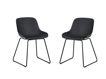 Julian Bowen Rocco Dark Grey Plastic Dining Chair