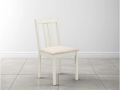 Julian Bowen Rufford Ivory Wooden Dining Chair Julian Bowen Rufford Ivory Wooden Dining Chair