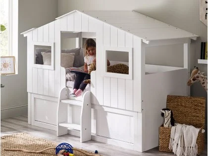 Julian Bowen Acorn White Wooden Mid Sleeper Bed Frame Julian Bowen Acorn White Wooden Mid Sleeper Bed Frame