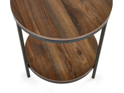 Julian Bowen Tribeca Walnut Effect Round Lamp Table