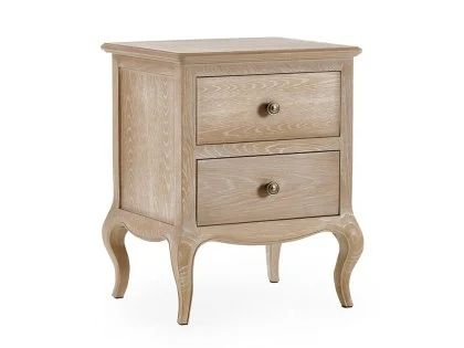 Julian Bowen Camille Limed Oak 2 Drawer Bedside Table