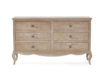 Julian Bowen Camille Limed Oak 6 Drawer Chest of Drawers