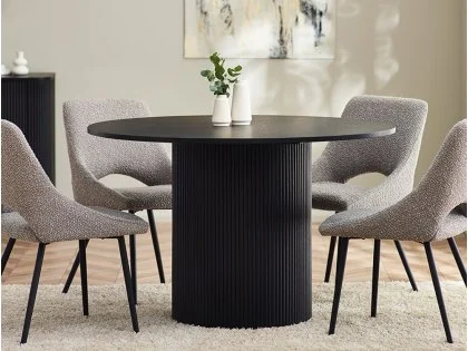 Julian Bowen Louis 120cm Black Ash Dining Table