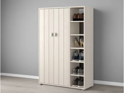 GFW Bideford White 2 Door Shoe Cabinet