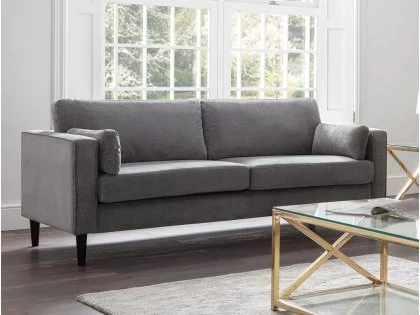 Julian Bowen Hayward Grey Chenille 3 Seater Sofa Julian Bowen Hayward Grey Chenille 3 Seater Sofa