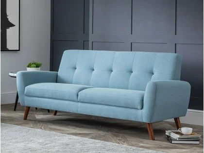 Julian Bowen Monza Blue Linen 3 Seater Sofa Julian Bowen Monza Blue Linen 3 Seater Sofa