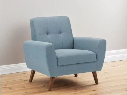Julian Bowen Monza Blue Linen Armchair Julian Bowen Monza Blue Linen Armchair