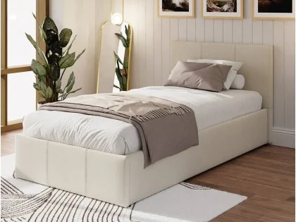 GFW Ecuador Natural Hopsack Fabric End Lift Ottoman Bed Frame GFW Ecuador Natural Hopsack Fabric End Lift Ottoman Bed Frame