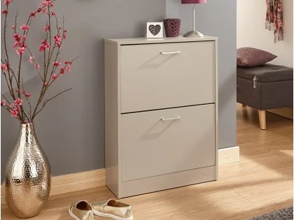 GFW Stirling Grey 2 Tier Shoe Cabinet GFW Stirling Grey 2 Tier Shoe Cabinet