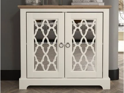 GFW Honiton Ivory Mirrored 2 Door Sideboard