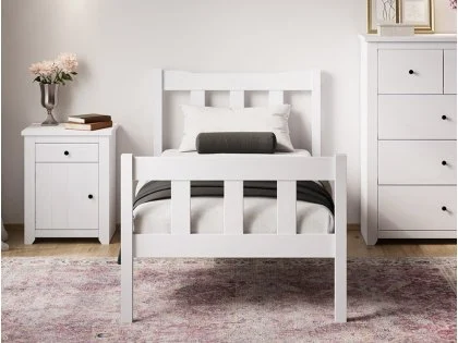 LPD Havana White Wooden Bed Frame LPD Havana White Wooden Bed Frame