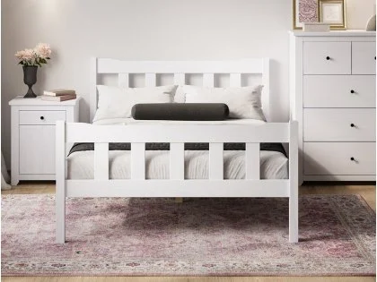 LPD Havana White Wooden Bed Frame LPD Havana White Wooden Bed Frame
