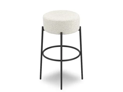 LPD Anais Ivory Boucle Fabric Bar Stool