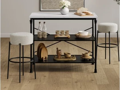 LPD Anais Ivory Boucle Fabric Bar Stool LPD Anais Ivory Boucle Fabric Bar Stool