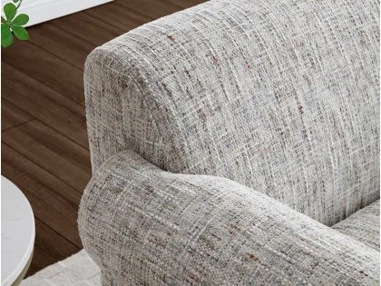 Kyoto Arlo Natural Chenille and Oak Accent Chair