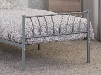 Seconique Harlow 3ft Single Silver Metal Bed Frame