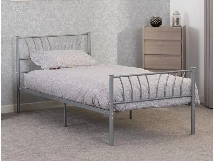 Seconique Harlow Silver Metal Bed Frame Seconique Harlow Silver Metal Bed Frame