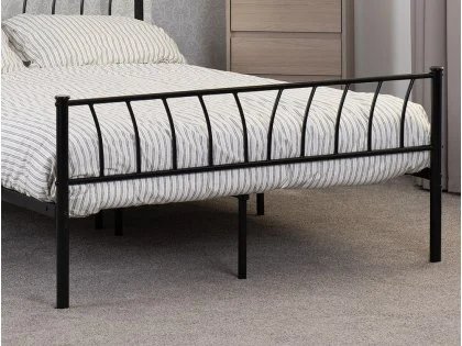 Seconique Harlow 4ft6 Double Black Metal Bed Frame