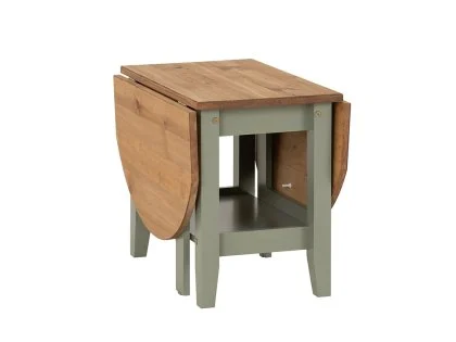 Seconique Santos Green and Pine Drop Leaf Coffee Table