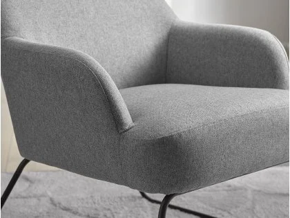 Julian Bowen Davos Grey Fabric Accent Chair