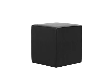 LPD Bronx Black Faux Leather Side Table