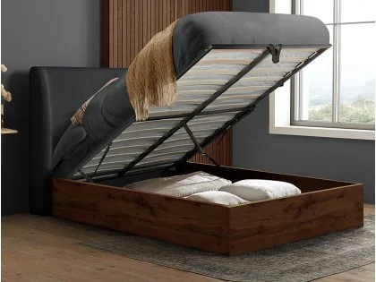 Birlea Halfden 4ft6 Double Grey Fabric Ottoman Bed Frame