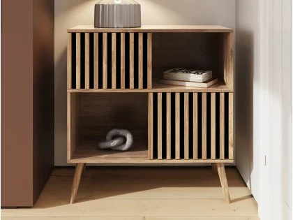 GFW Rowan Oak 2 Door Compact Sideboard GFW Rowan Oak 2 Door Compact Sideboard