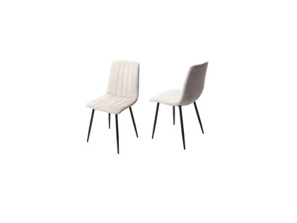 Core Aspen Straight Stitch Set of 2 Natural Cord Fabric Dining Chairs