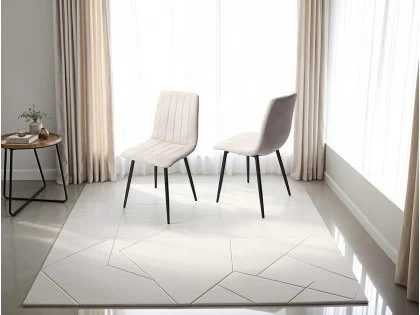 Core Aspen Straight Stitch Set of 2 Natural Cord Fabric Dining Chairs Core Aspen Straight Stitch Set of 2 Natural Cord Fabric Dining Chairs