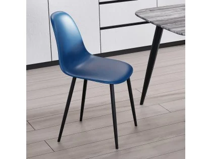 Core Aspen Curve Chair Set of 2 Blue Plastic Seats