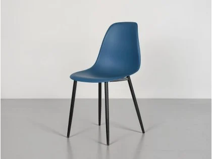 Core Aspen Curve Chair Set of 2 Blue Plastic Seats Core Aspen Curve Chair Set of 2 Blue Plastic Seats