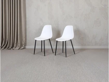 Core Aspen Curve Chair Set of 2 White Plastic Seats Core Aspen Curve Chair Set of 2 White Plastic Seats