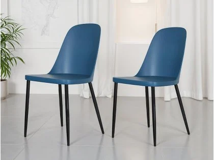 Core Aspen Duo Chair Set of 2 Blue Plastic Seats Core Aspen Duo Chair Set of 2 Blue Plastic Seats