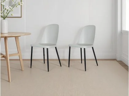 Core Aspen Duo Chair Set of 2 Grey Plastic Seats Core Aspen Duo Chair Set of 2 Grey Plastic Seats