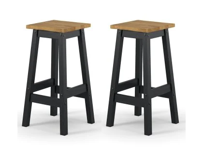 Core Corona Black Set of 2 Edge High Breakfast Stool