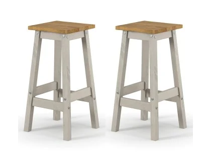 Core Corona Grey Set of 2 Edge High Breakfast Stool