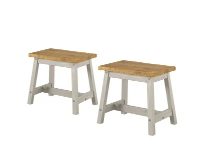 Core Corona Grey Set of 2 Edge Small Dining Bench